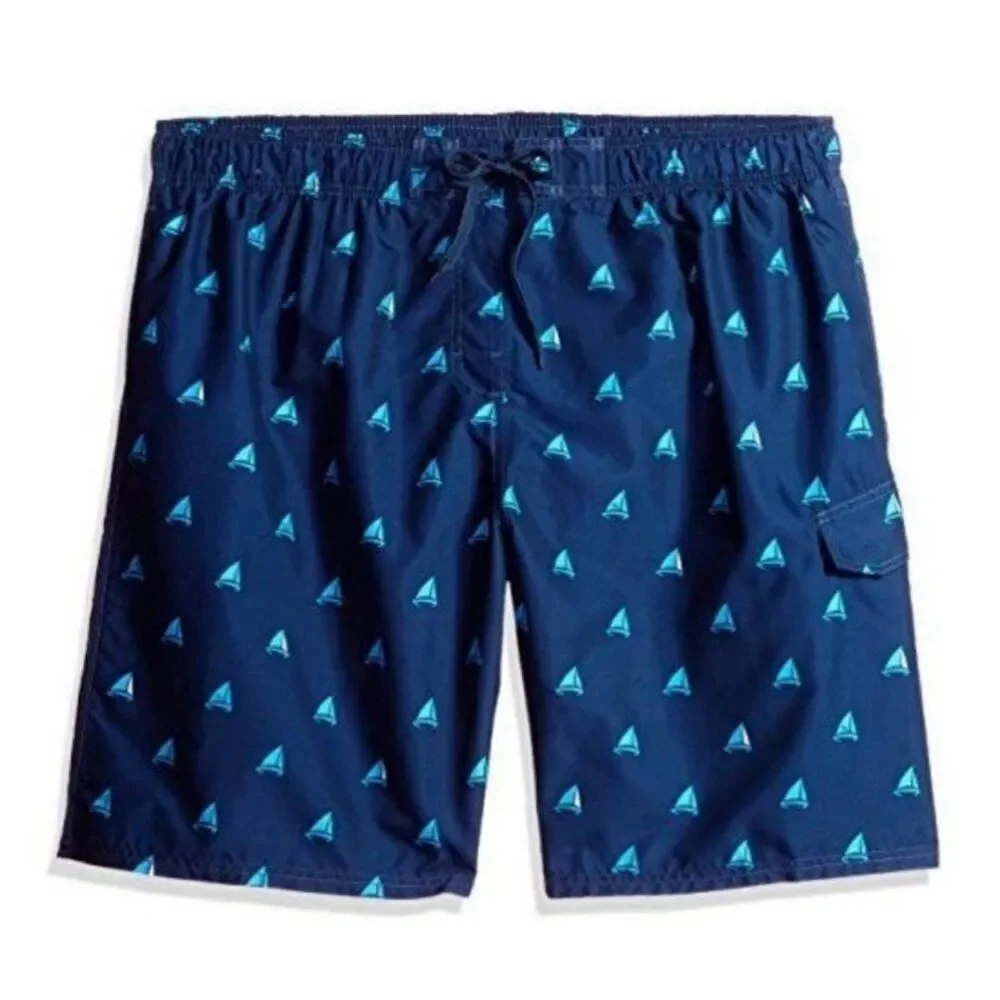 Kanu Surf Men’s Regatta Navy Sail Boat Swim Trunks | Size 5X